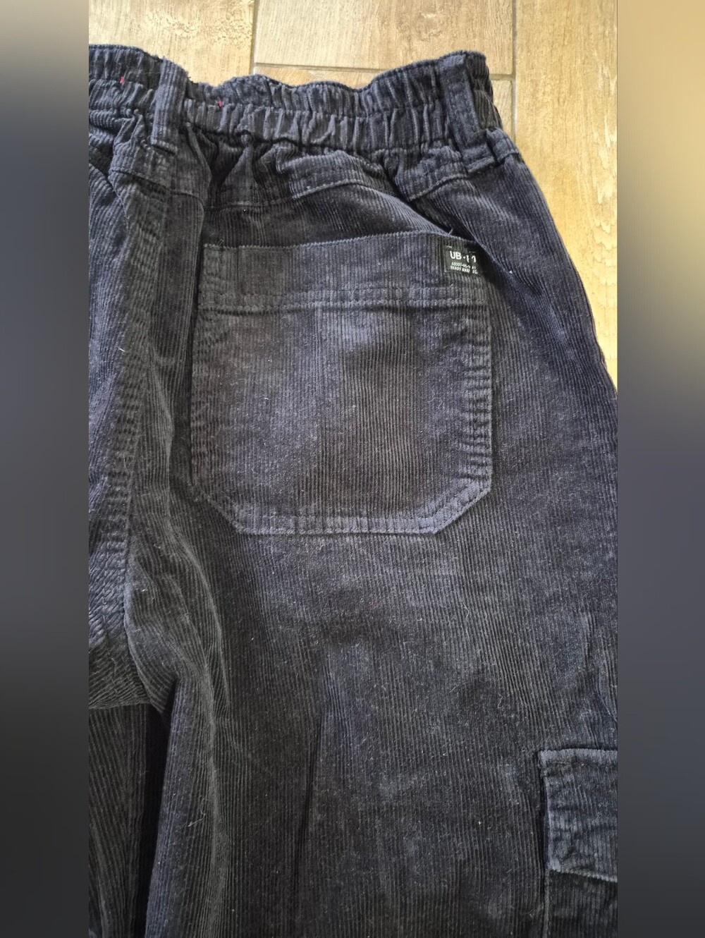 Unionbay Women Corduroy Cargo Straight Leg Black Pants Size 7/28W - Picture 9 of 10